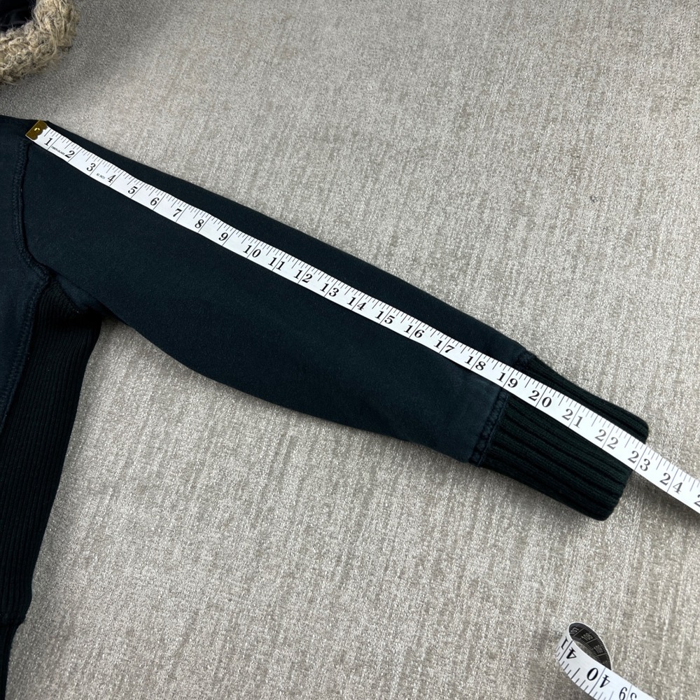 Y2K Zenana Outfitters Hoodie Jacket Women L Black Faux Fur Trim Quilted SJ-111 - Picture 4 of 6